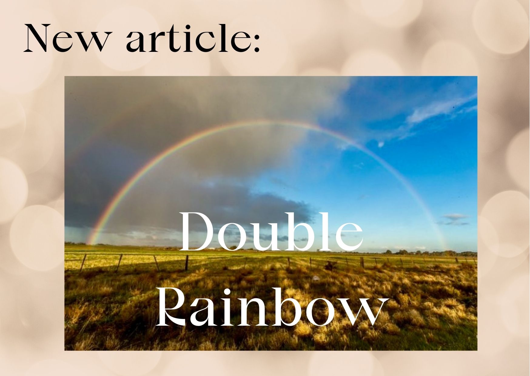 An image of a double rainbow